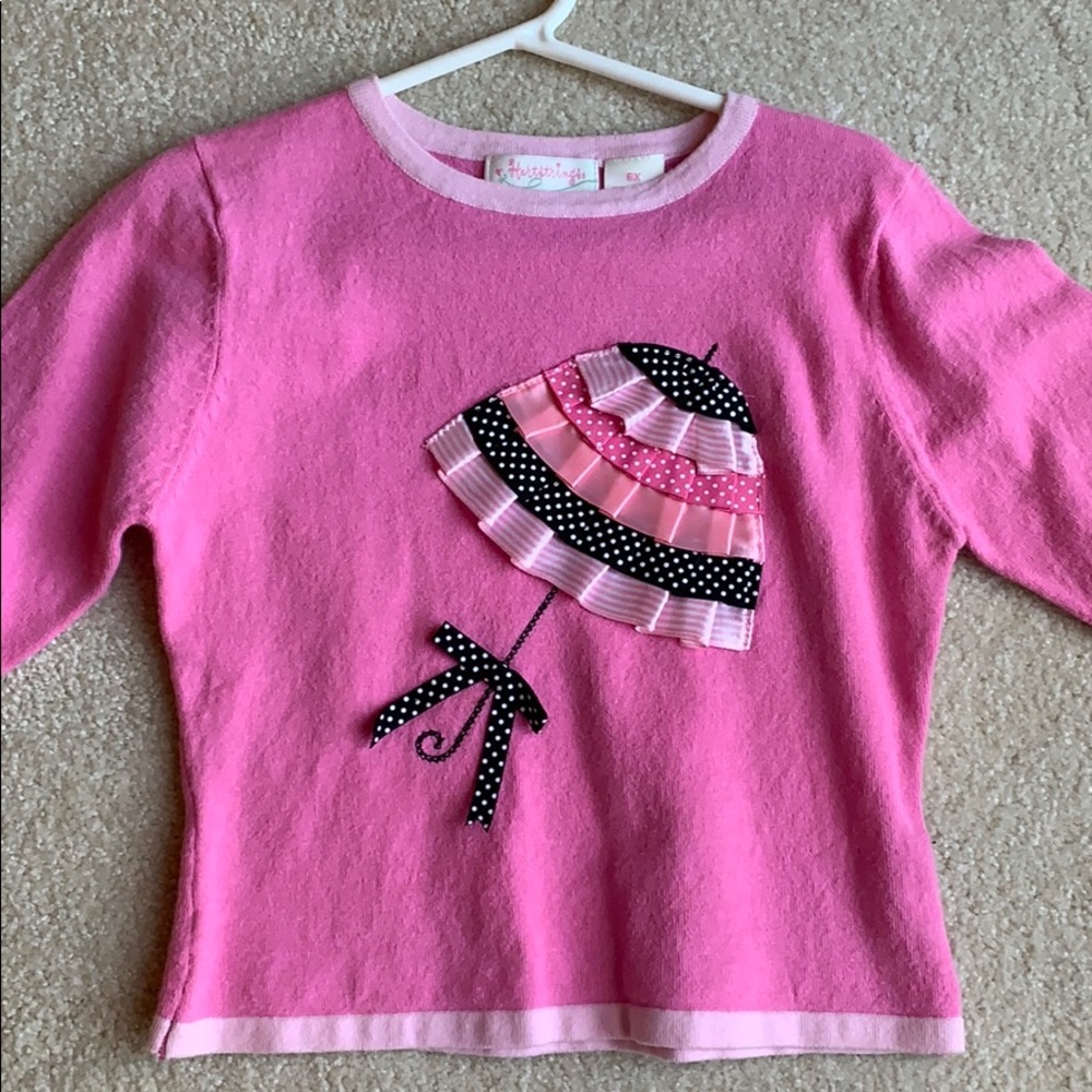 Pink Hartstrings Umbrella Sweater size 6x